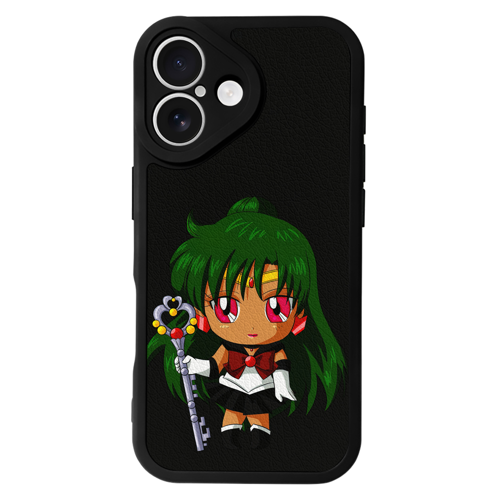 （画像用） 美少女戦士セーラームーン 冥王せつな Sailor Moon Meiou Setsuna 【iPhone 16シリーズ対応】シリコンスマホケース（レザー調） 材質：シリコン